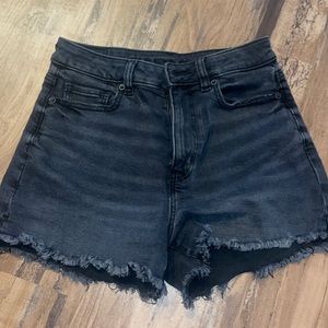 American Eagle Black Mom jean high waisted shorts